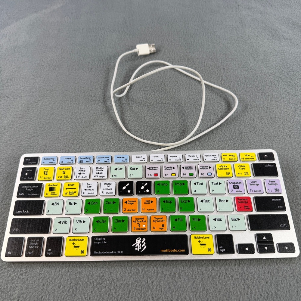 MotibodoBoard v2.00LR Adobe Lightroom Editing Keyboard Apple A1242 Wired USB